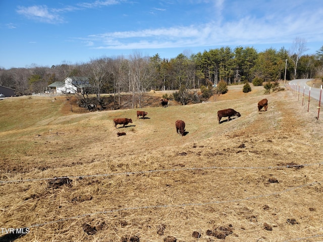 exterior space featuring a rural view