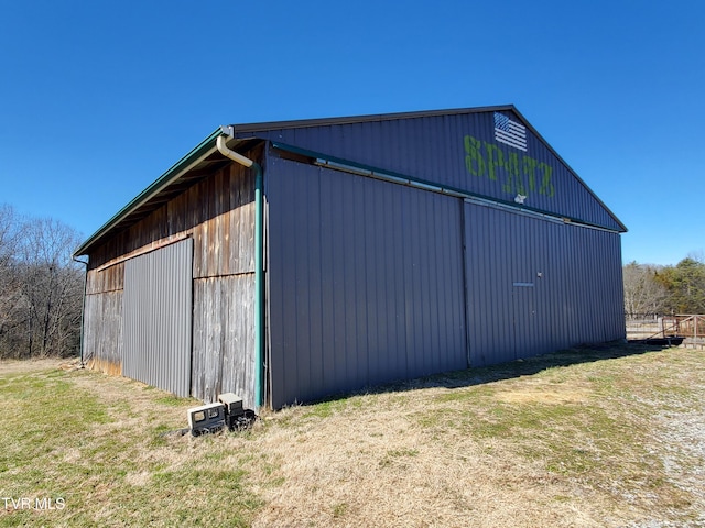 view of pole building