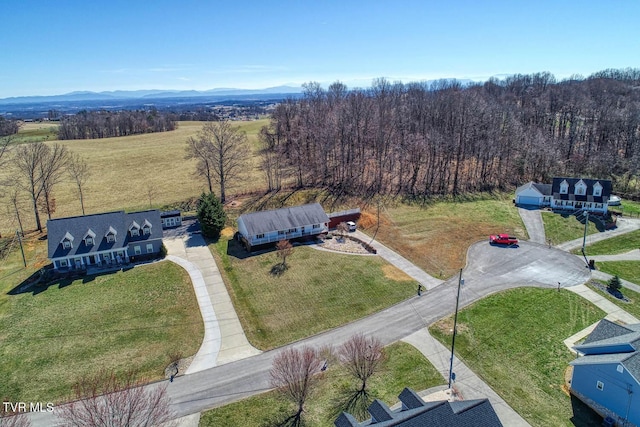 aerial view with a view of trees