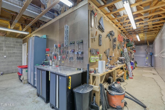 interior space with water heater