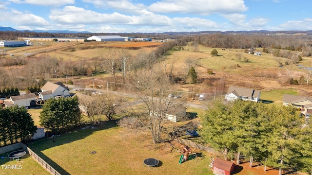 drone / aerial view featuring a rural view