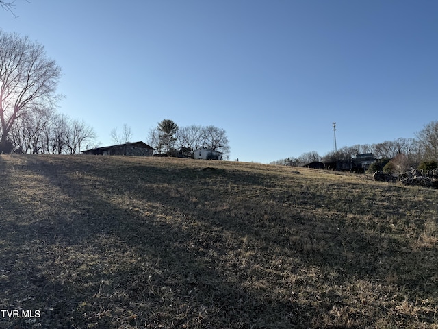 view of yard with a rural view