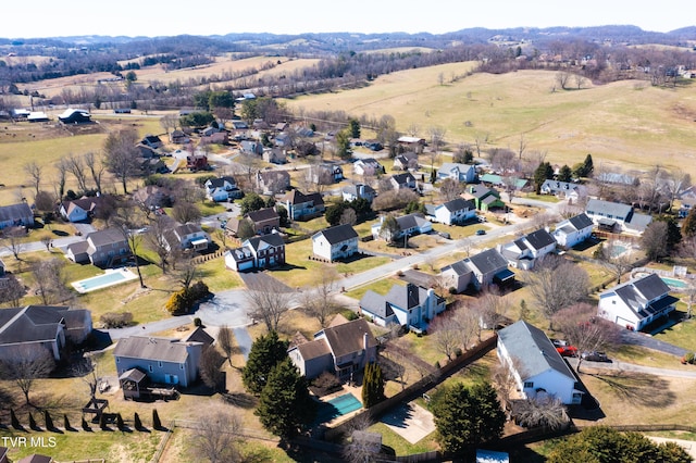 aerial view with a residential view