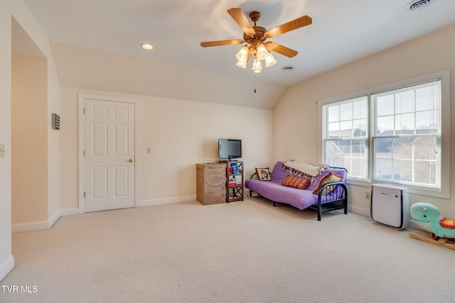 bedroom featuring recessed lighting, baseboards, and carpet flooring