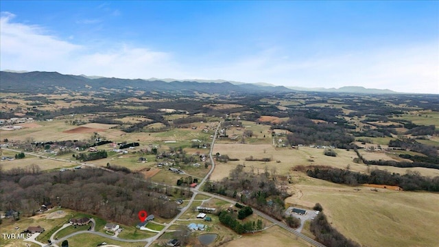 bird's eye view featuring a mountain view