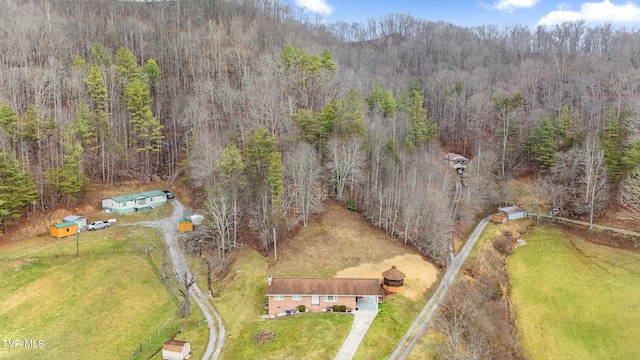 aerial view with a view of trees