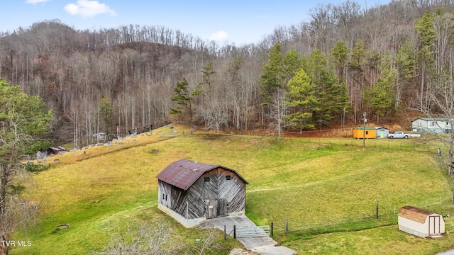 aerial view with a view of trees