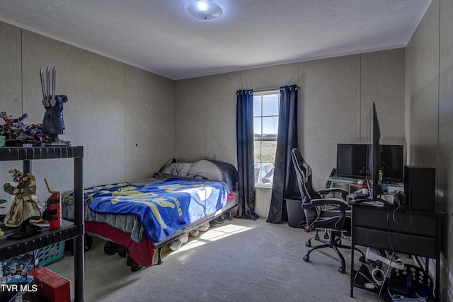 bedroom with carpet