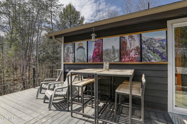 view of wooden terrace