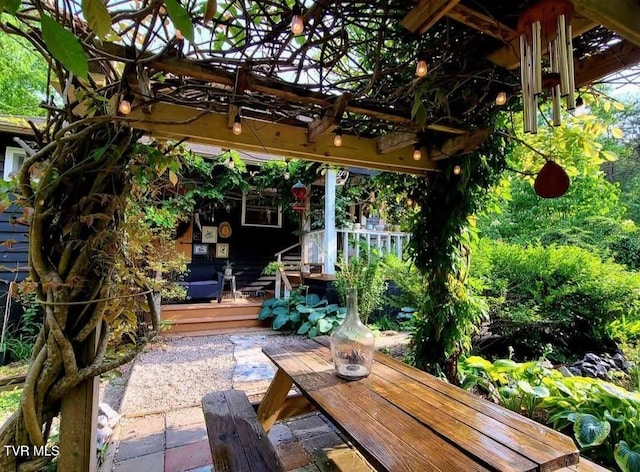 view of patio / terrace with a deck