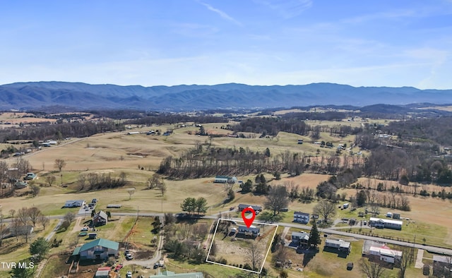 aerial view featuring a mountain view