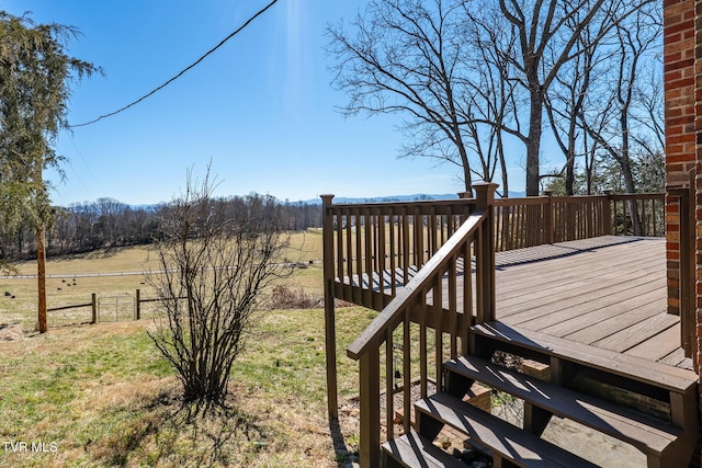 view of yard featuring a deck