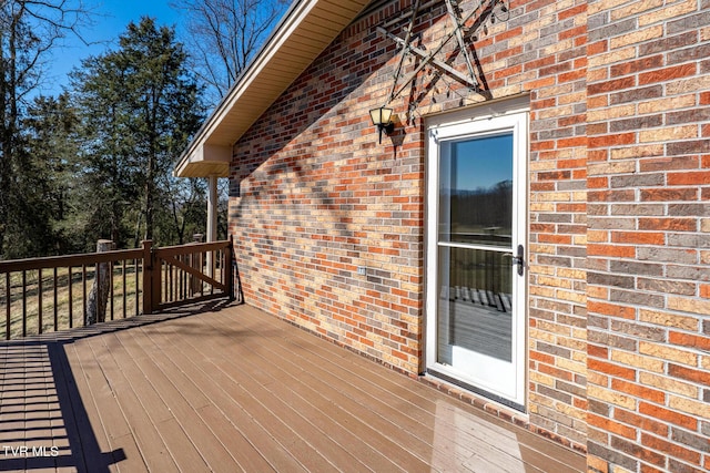 view of wooden deck