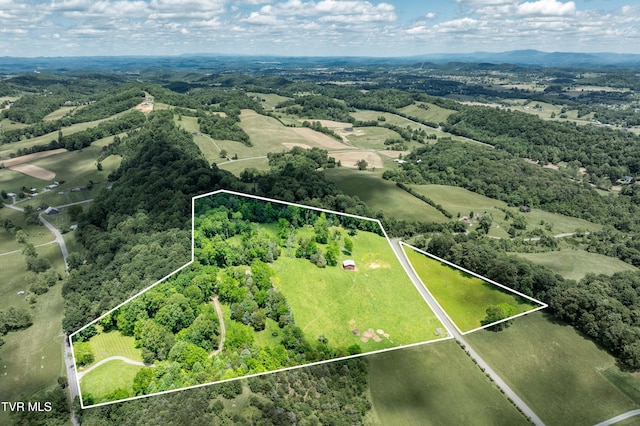 472 Harmony Rd, Jonesborough, TN 37659 - overview of rural landscape with property parcel outlined