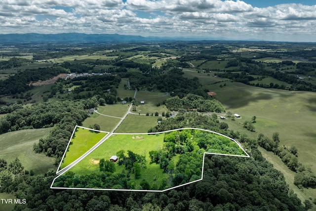 472 Harmony Rd, Jonesborough, TN 37659 - view of rural area with property boundaries highlighted and mountains