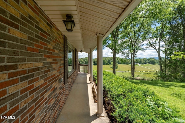 472 Harmony Rd, Jonesborough, TN 37659 - covered porch featuring a lawn