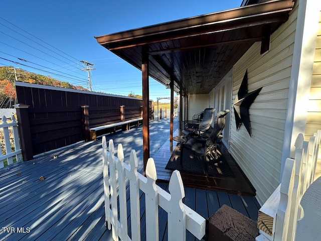 view of wooden deck