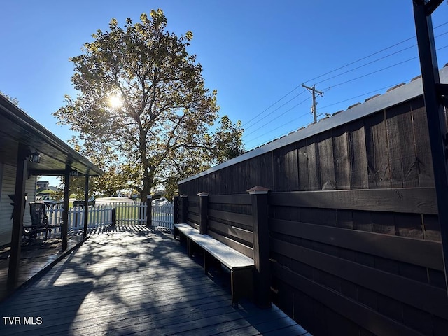 wooden deck with fence