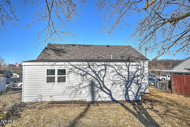 exterior space featuring fence