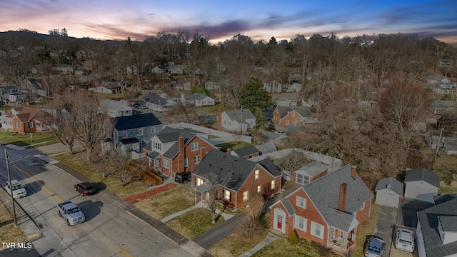 aerial view featuring a residential view