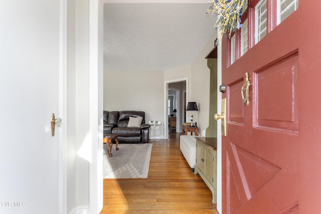 entryway featuring light wood-type flooring