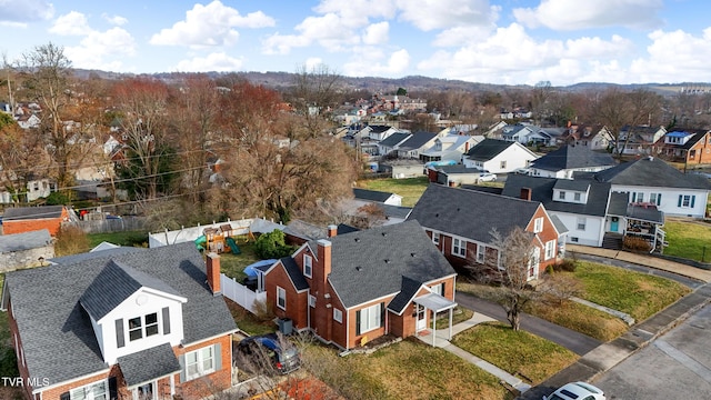 aerial view featuring a residential view