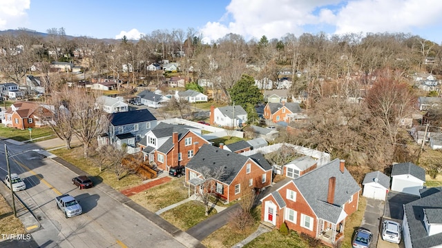 bird's eye view with a residential view