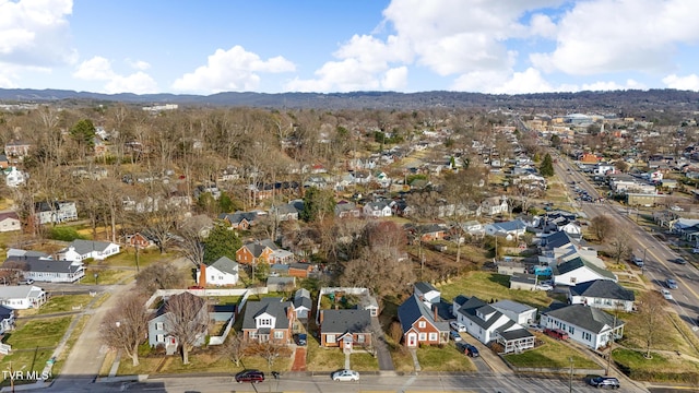 aerial view with a residential view