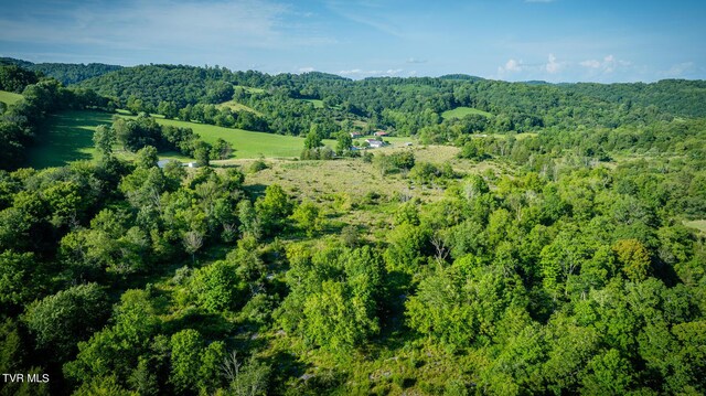 birds eye view of property featuring a view of trees