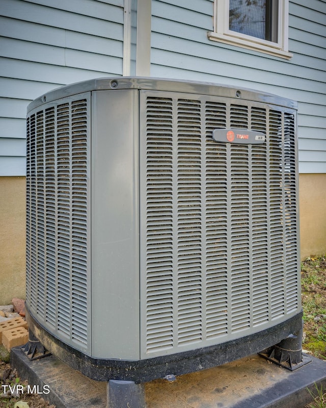 exterior details with central air condition unit