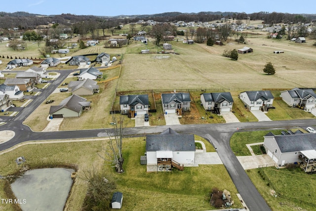 bird's eye view with a residential view