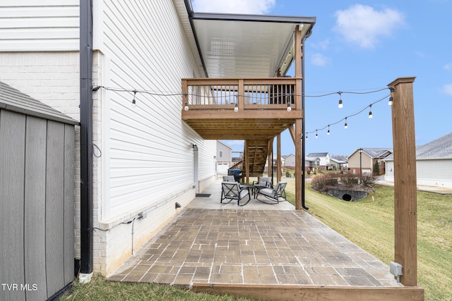 view of patio / terrace with a deck