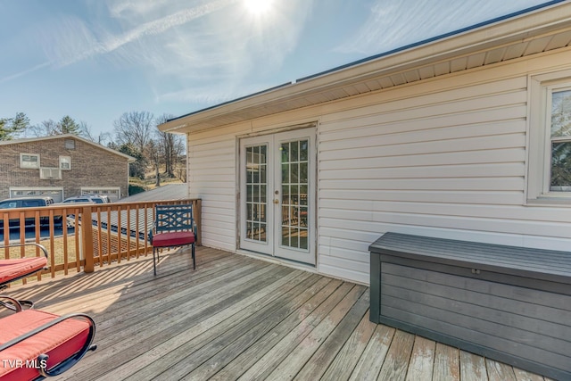 deck with french doors