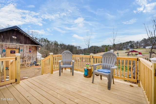 view of wooden terrace