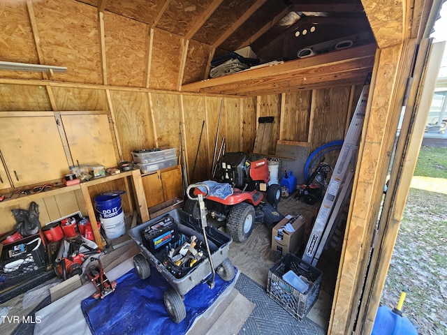 view of storage area