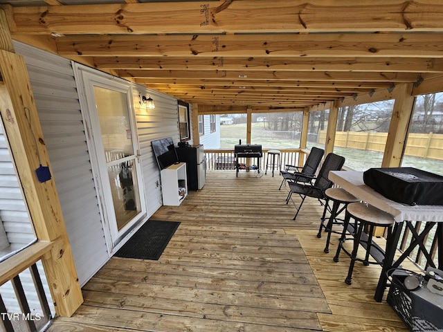 view of sunroom / solarium