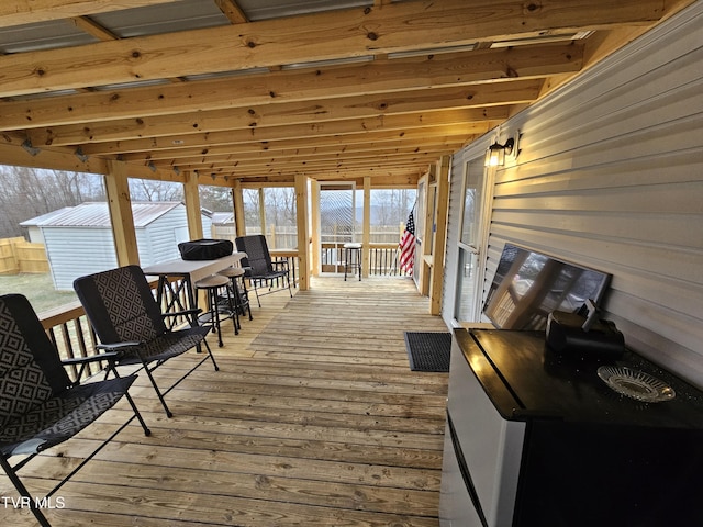 view of sunroom / solarium