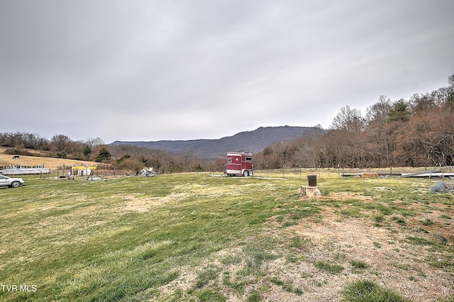 property view of mountains with a rural view