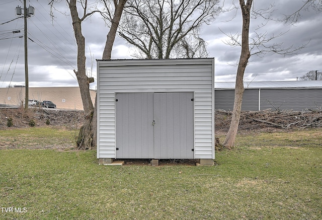 view of shed