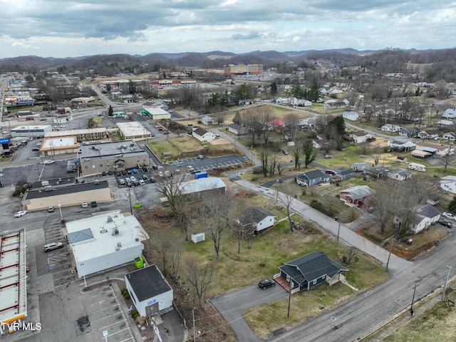 bird's eye view featuring a mountain view