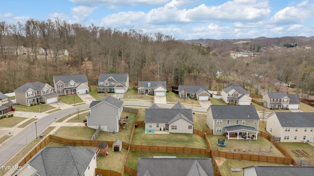 drone / aerial view with a residential view