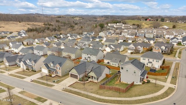 drone / aerial view featuring a residential view