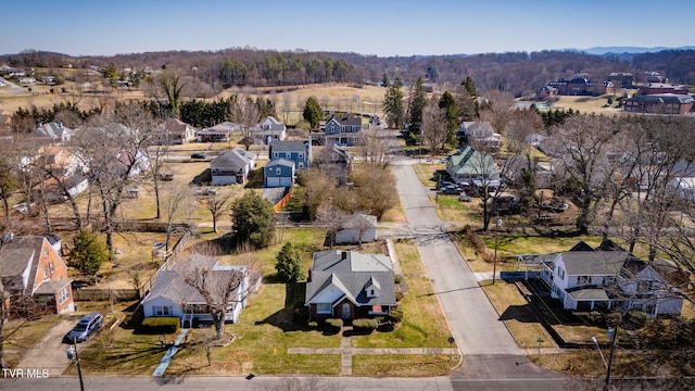 aerial view featuring a residential view