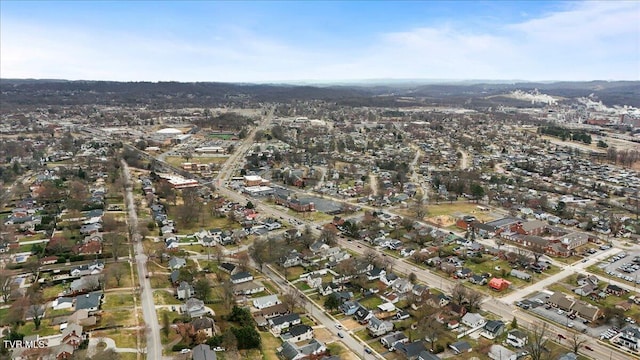 drone / aerial view with a residential view