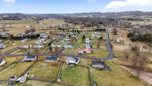 drone / aerial view with a rural view