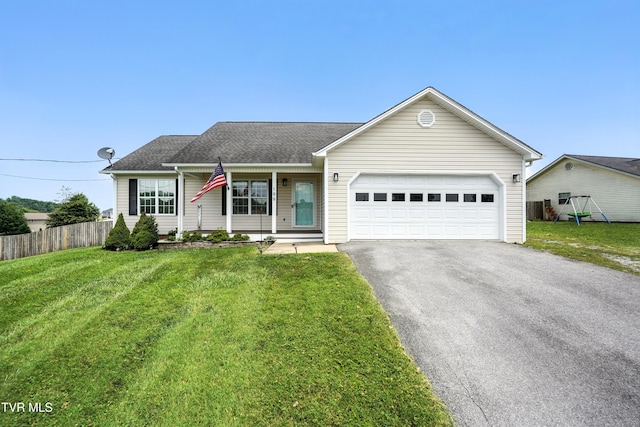 199 Douglas Chapel Rd, Jonesborough, TN 37659 - ranch-style home featuring asphalt driveway, a garage, and roof with shingles