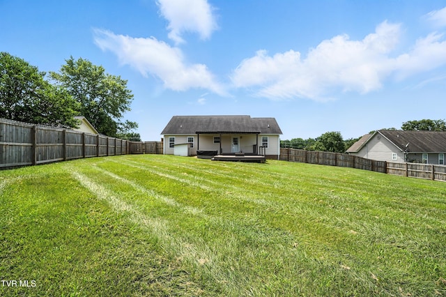 199 Douglas Chapel Rd, Jonesborough, TN 37659 - back of property with a fenced backyard and a deck