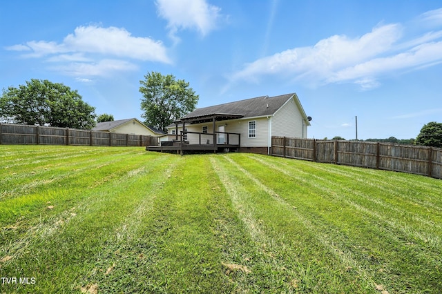 199 Douglas Chapel Rd, Jonesborough, TN 37659 - fenced backyard with a deck