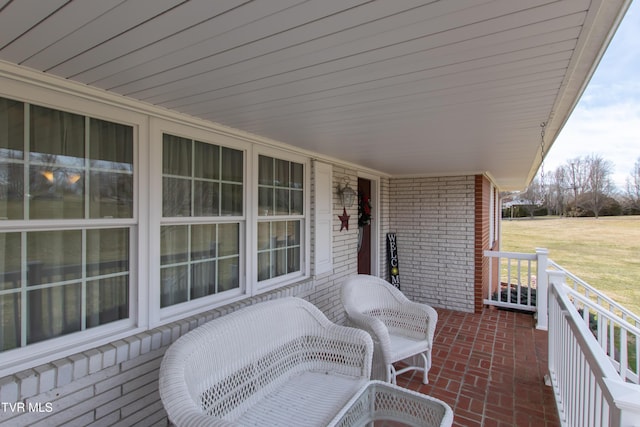 view of patio / terrace featuring covered porch