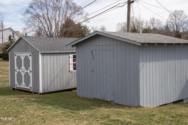 view of shed